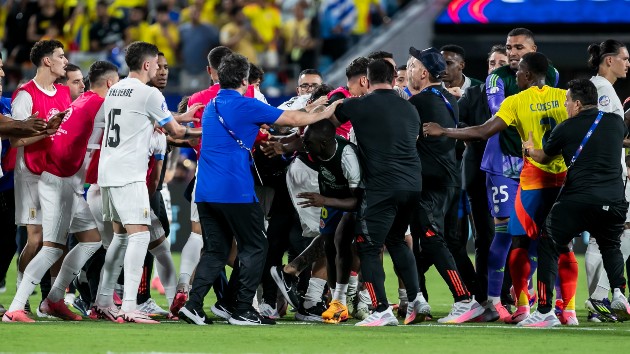 Brawl breaks out between players and fans after Colombia-Uruguay Copa America match