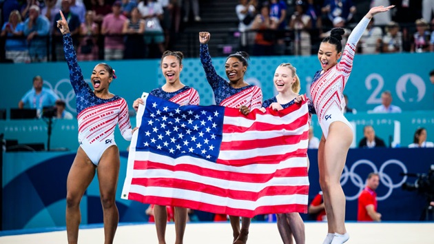 US womens gymnastics wins team gold medal, bouncing back from Tokyo disappointment