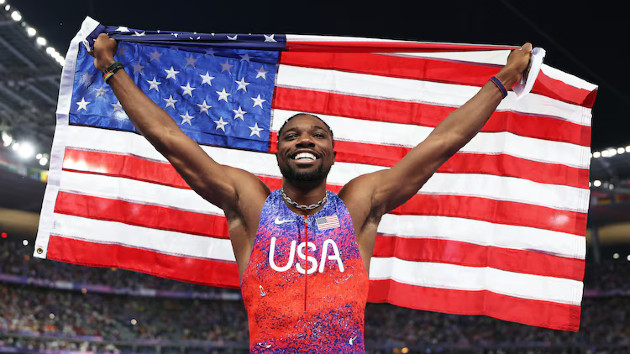 Noah Lyles wins gold in 100 meters at Paris Olympics to become fastest man in the world